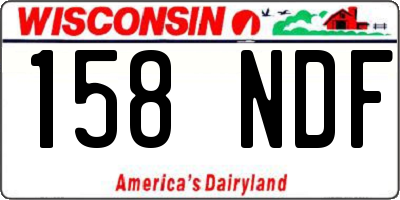 WI license plate 158NDF