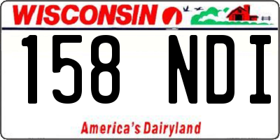WI license plate 158NDI