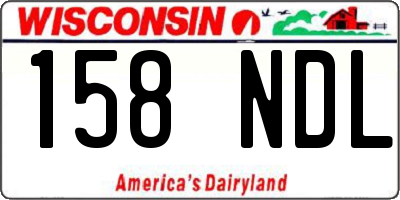 WI license plate 158NDL