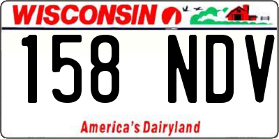 WI license plate 158NDV