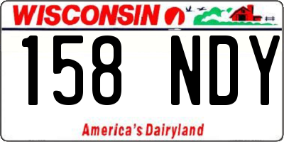 WI license plate 158NDY