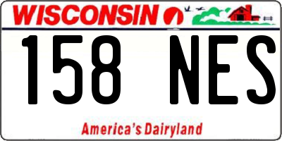 WI license plate 158NES