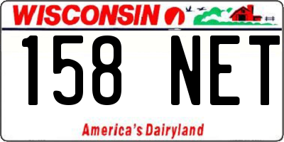 WI license plate 158NET