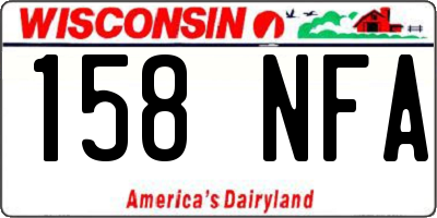 WI license plate 158NFA