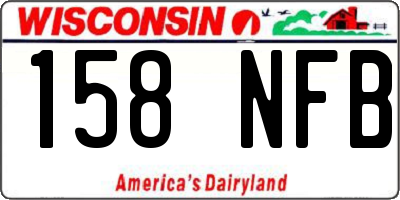 WI license plate 158NFB