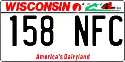 WI license plate 158NFC