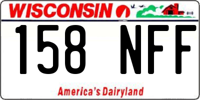 WI license plate 158NFF