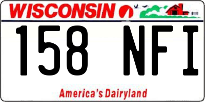 WI license plate 158NFI