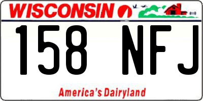 WI license plate 158NFJ