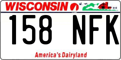 WI license plate 158NFK