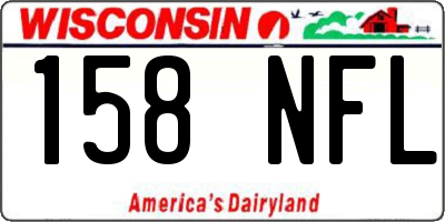 WI license plate 158NFL