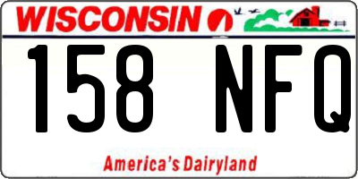 WI license plate 158NFQ