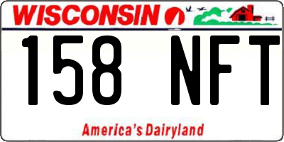 WI license plate 158NFT