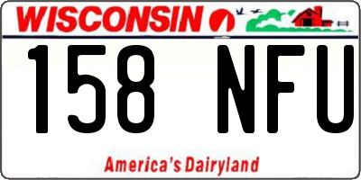 WI license plate 158NFU