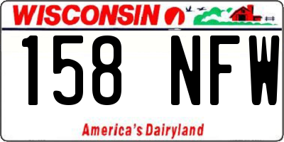 WI license plate 158NFW