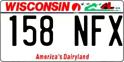 WI license plate 158NFX
