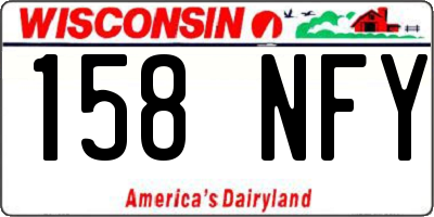 WI license plate 158NFY
