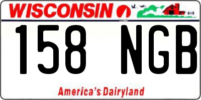 WI license plate 158NGB
