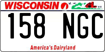 WI license plate 158NGC