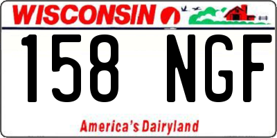 WI license plate 158NGF