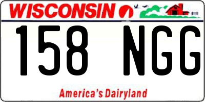 WI license plate 158NGG