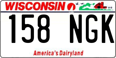 WI license plate 158NGK