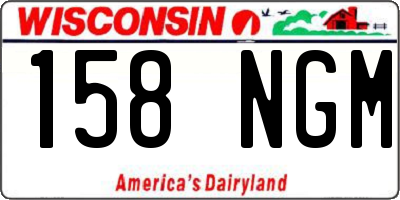 WI license plate 158NGM