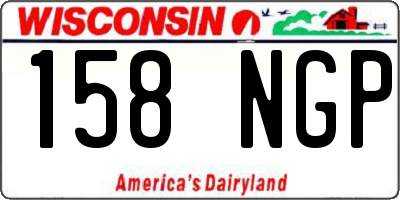 WI license plate 158NGP