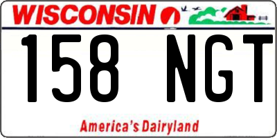WI license plate 158NGT