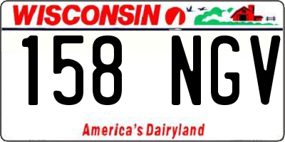 WI license plate 158NGV