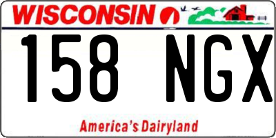 WI license plate 158NGX