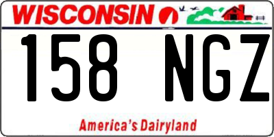 WI license plate 158NGZ