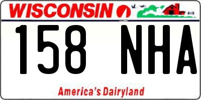 WI license plate 158NHA