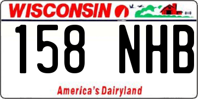 WI license plate 158NHB