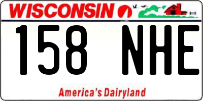 WI license plate 158NHE