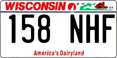 WI license plate 158NHF