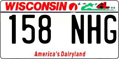 WI license plate 158NHG