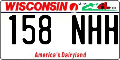 WI license plate 158NHH