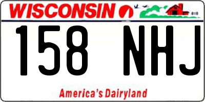 WI license plate 158NHJ