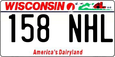 WI license plate 158NHL