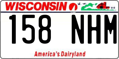 WI license plate 158NHM