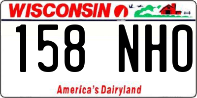 WI license plate 158NHO