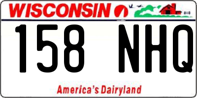 WI license plate 158NHQ