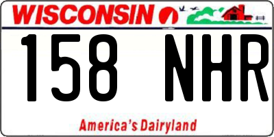 WI license plate 158NHR