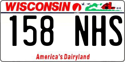 WI license plate 158NHS