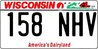 WI license plate 158NHV