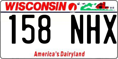 WI license plate 158NHX