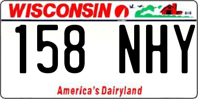 WI license plate 158NHY