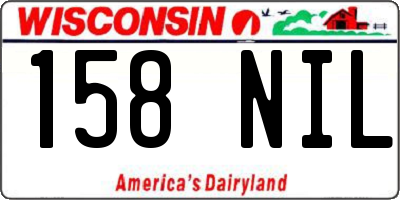 WI license plate 158NIL