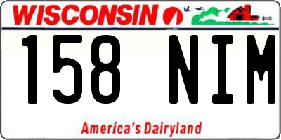 WI license plate 158NIM
